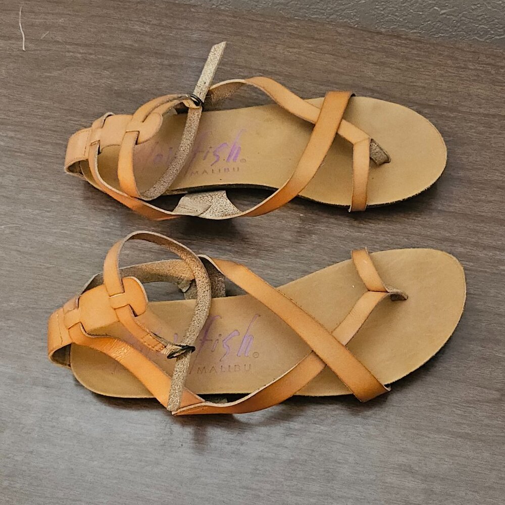 Blowfish Malibu Slip On Flip Flop Sandals Tan Size 11